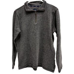 Gap Sweater Mens Size Medium Gray 1/4 Zip Preppy Minimalist Pullover Casual